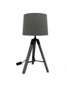 Sobremesa Julen 1xe27 Madera Gris/negro 52x24x24 Cm