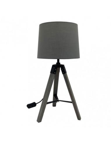 Julen 1xe27 Table Lamp Wood Gray/black 52x24x24 Cm
