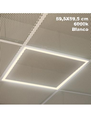 Led Panel Frame 48w 6000k Lorenzo 1.5x59.5x59.5 Cm Aluminum 4400lm Cut 57.5x57.5 Cm