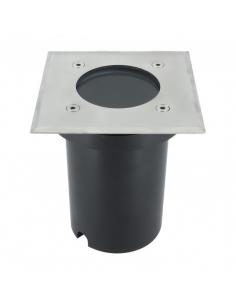 Recessed Outdoor Recessed Square 1xgu10 Nickel 13x11x11Cm Ip65 Cut 10.5 Cm