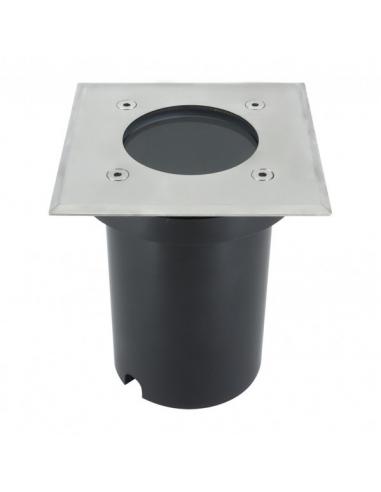 Recessed Outdoor Recessed Square 1xgu10 Nickel 13x11x11Cm Ip65 Cut 10.5 Cm