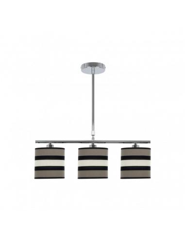 Lampara Karla 3xe14 Topo/beis Regx55x14 Cm