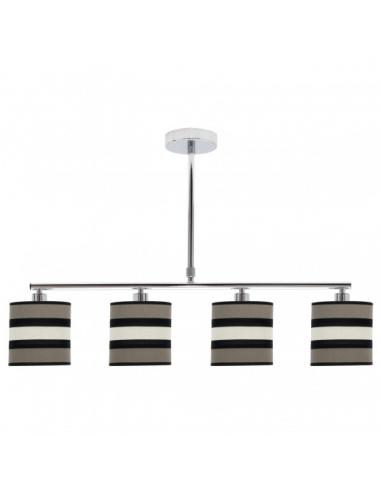 Lampara Karla 4xe14 Topo/beis Regx75x14 Cm