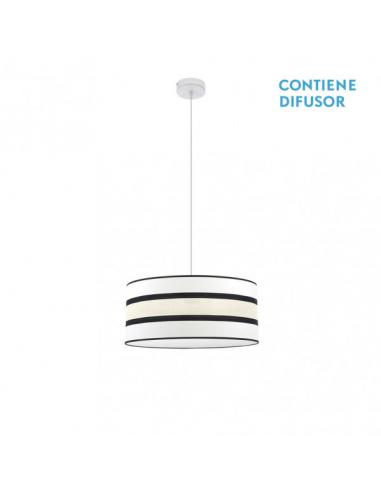 Colgante Karla 1xe27 Blanco/beis Regx40x40 Cm