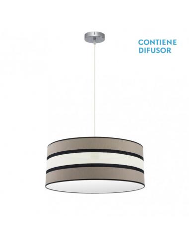 Colgante Karla 3xe27 Topo/beis Regx60x60 Cm