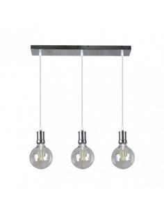 Prisco 3xe27 Chrome/transparent Lamp Bulbs Included 24w 2700k 2550lm Regx64x12.5 Cm