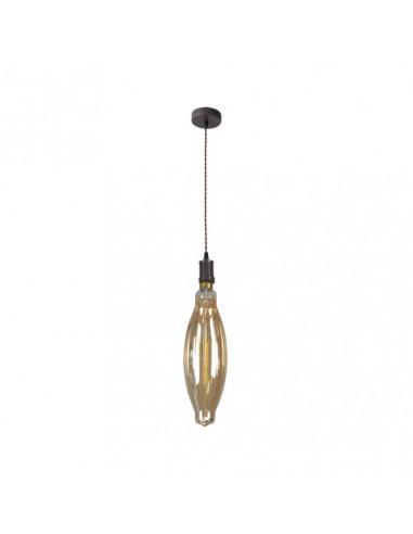 Lilia Pendant 1xe27 Brown/amber Bulb Included 8w 3000k 640lm Regx12x12 Cm