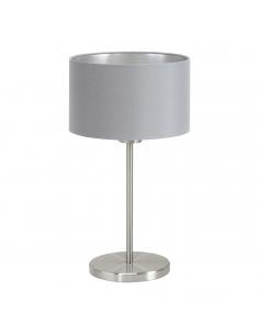 EGLO 31628 - MASERLO Fabric Lamp in Nickel-matte Steel and Textile