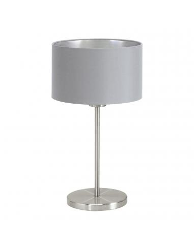 EGLO 31628 - MASERLO Fabric Lamp in Nickel-matte Steel and Textile