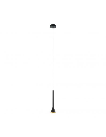 EGLO 97604 - CORTADERAS LED pendant lamp in black steel, gold