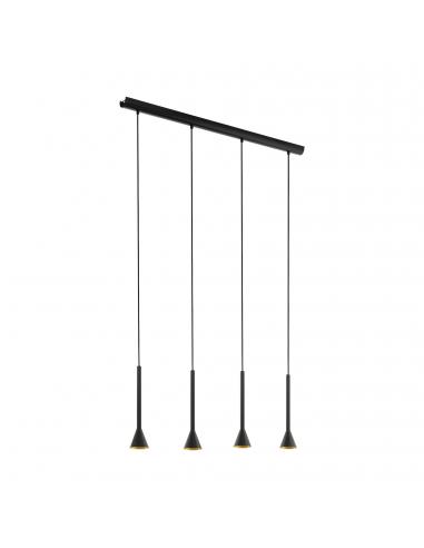 EGLO 97605 - CORTADERAS LED pendant lamp in black steel, gold