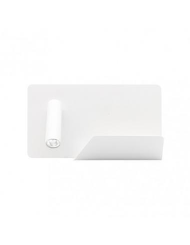 Aplique 3w 4000k Miguel Angel Izqdo Blanco C/usb Y Estante 150lm 16x28x12 Cm Orientable