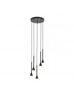 EGLO 97606 - CORTADERAS LED pendant lamp in black steel, gold