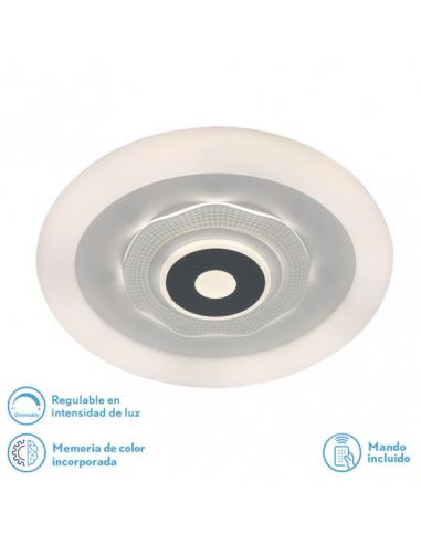 Ceiling light 78w 3000k, 4000k, 6500k Anthe White/gray 9x50x50cm 10530Lm Adjustable, Memory and C. Remote