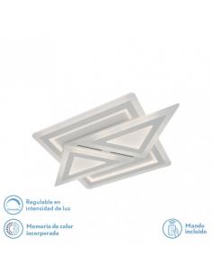 Ceiling light 130w 3000k, 4000k, 6500k White Atria 5x60x40Cm 17550Lm Adjustable, Memory and C. Remote