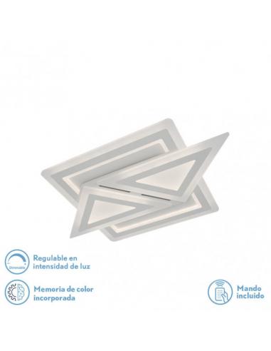 Ceiling light 130w 3000k, 4000k, 6500k White Atria 5x60x40Cm 17550Lm Adjustable, Memory and C. Remote