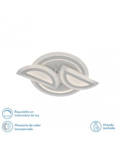 Plafon 120w 3000k, 4000k, 6500k Blanco Alhena 5x56x40cm 16200Lm Regulable, Memoria y C. Remoto