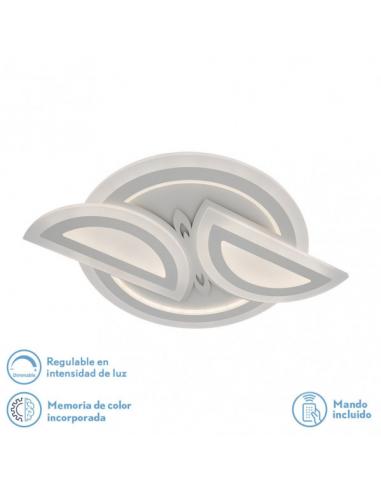 Plafon 144w 3000k, 4000k, 6500k Blanco Alhena 5x68x48 cm 19440 Lm Regulable, Memoria y C. Remoto