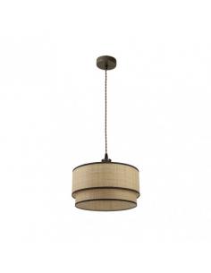 Roque Pendant 1xe27 Natural/brown Regx40x40 Cm