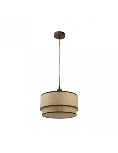 Roque Pendant 1xe27 Natural/brown Regx40x40 Cm