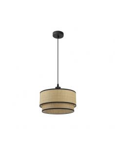 Roque Pendant 1xe27 Natural/black Regx40x40 Cm