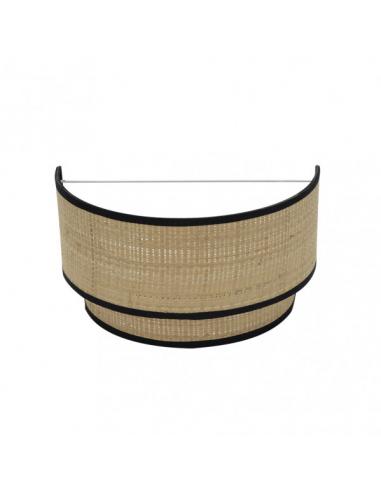 Roque 1xe27 Natural/black wall light 17x30x15 Cm