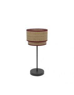 Roque Table Lamp 1xe14 Natural/red 41x18x18 Cm