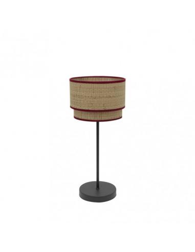 Roque Table Lamp 1xe14 Natural/red 41x18x18 Cm