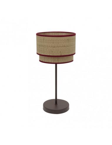 Sobremesa Alto Roque 1xe27 Natural/rojo 60x30x30 Cm