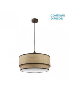 Roque 3xe27 Pendant Natural/brown Regx60x60 Cm