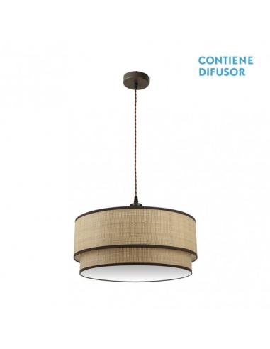 Roque 3xe27 Pendant Natural/brown Regx60x60 Cm