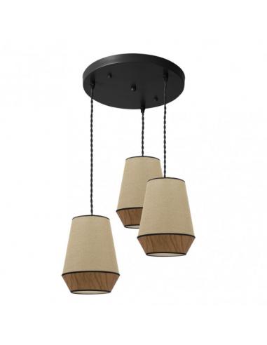 Ceiling Light Hood 3xe27 Bag/brown Regx36x36 Cm