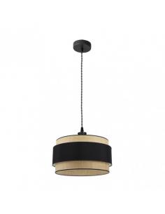 Kandy Pendant 1xe27 Natural/black Regx40x40 cm
