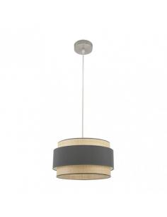 Kandy Pendant 1xe27 Natural/gray Regx40x40 Cm