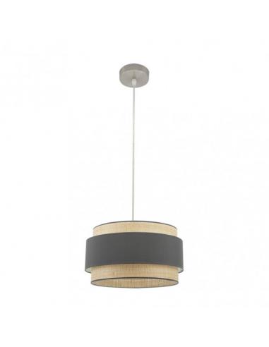 Colgante Kandy 1xe27 Natural/gris Regx40x40 Cm