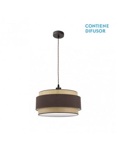 Kandy Pendant 2xe27 Natural/brown Regx50x50 Cm