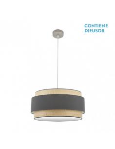 Kandy 3xe27 Pendant Natural/gray Regx60x60 Cm