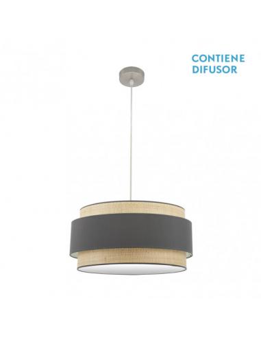 Kandy 3xe27 Pendant Natural/gray Regx60x60 Cm