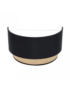 Kandy 1xe27 Natural/black wall lamp 17x30x15 Cm