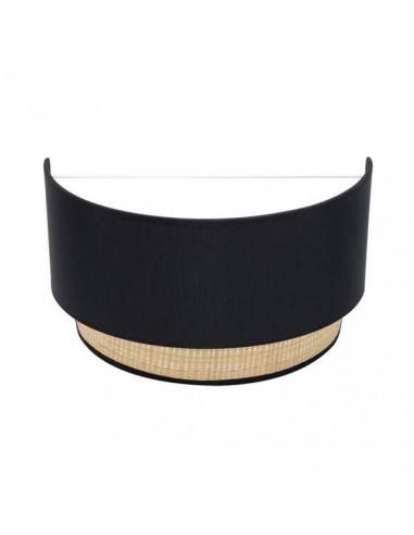 Kandy 1xe27 Natural/black wall lamp 17x30x15 Cm