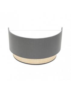 Kandy 1xe27 Natural/gray wall light 17x30x15 cm