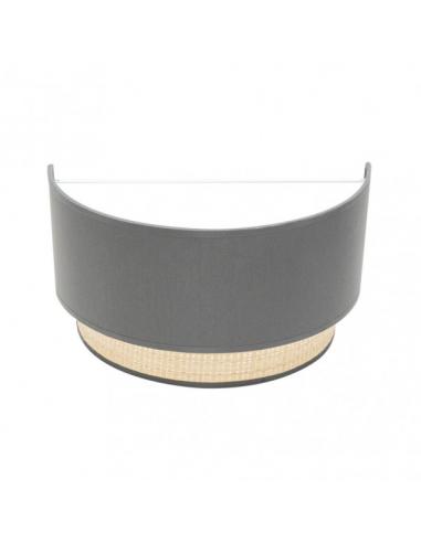 Aplique Kandy 1xe27 Natural/gris 17x30x15 Cm