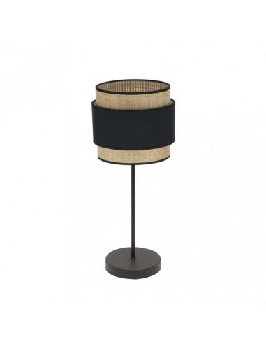 Sobremesa Kandy 1xe14 Natural/negro 45x18x18 Cm