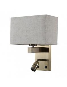 Wall lamp 3w 4000k +1xe27 Gabriel Leather/screen Beige 285lm 31x26x15.5cm Double On