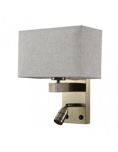 Wall lamp 3w 4000k +1xe27 Gabriel Leather/screen Beige 285lm 31x26x15.5cm Double On