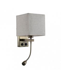 Wall lamp 3w 4000k+1xe27 Stephen Leather/screen Beige 285lm 38x17x20cm Double On