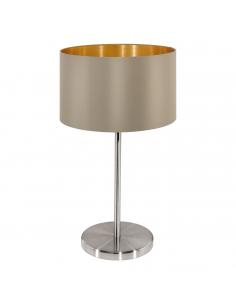 EGLO 31629 - MASERLO Fabric Lamp in Nickel-matte Steel and Textile