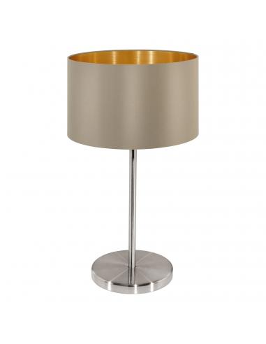 EGLO 31629 - MASERLO Fabric Lamp in Nickel-matte Steel and Textile