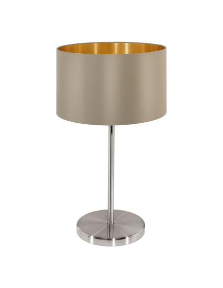 EGLO 31629 - MASERLO Fabric Lamp in Nickel-matte Steel and Textile