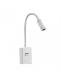 Wall Light 3w 4000k White Cape Usb E Switch. 43x6x4 Cm 285lm Articulable. And Orientab.
